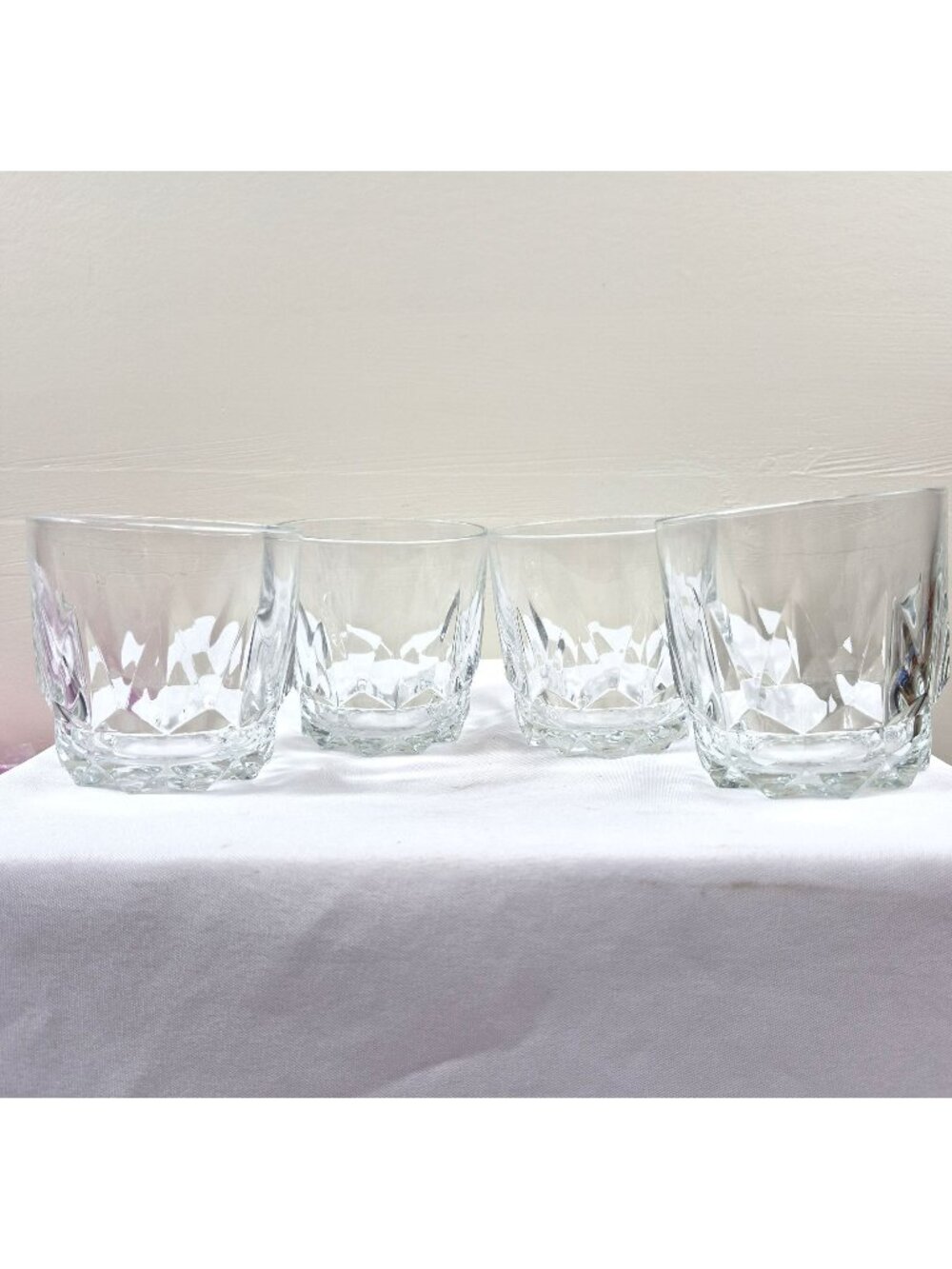Arcoroc France Rocks Glasses Set of 4 Old Fashioned Whiskey Tumblers